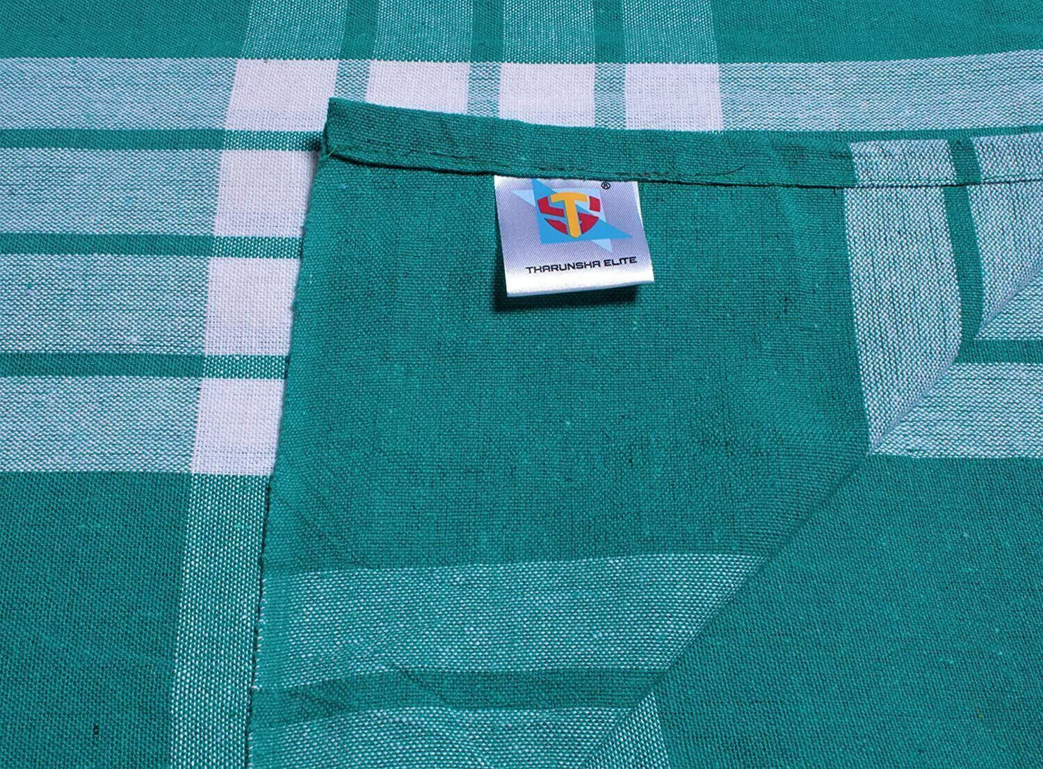 Image of Tharunsha Elite Cotton Single Flat 150 TC Solid 2 Bedsheets with 4 Pillow Covers