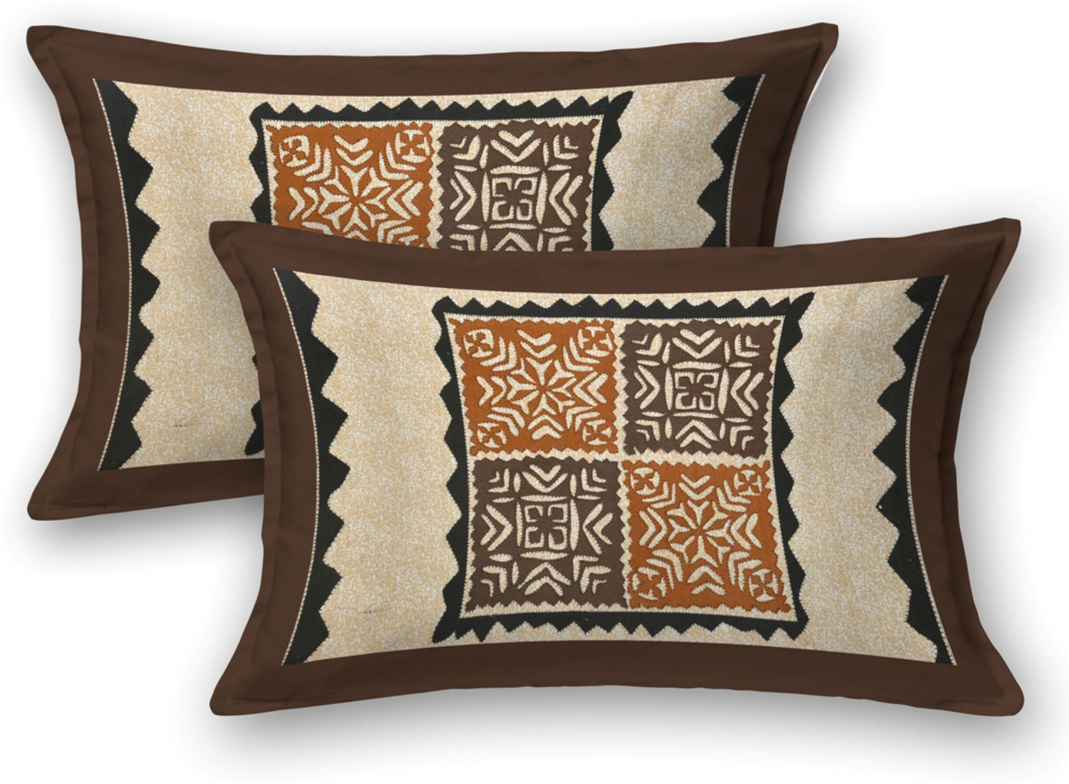 Image of SIZAR Cotton Double, King Flat 240 TC Printed 1 Bedsheet with 2 Pillow Covers