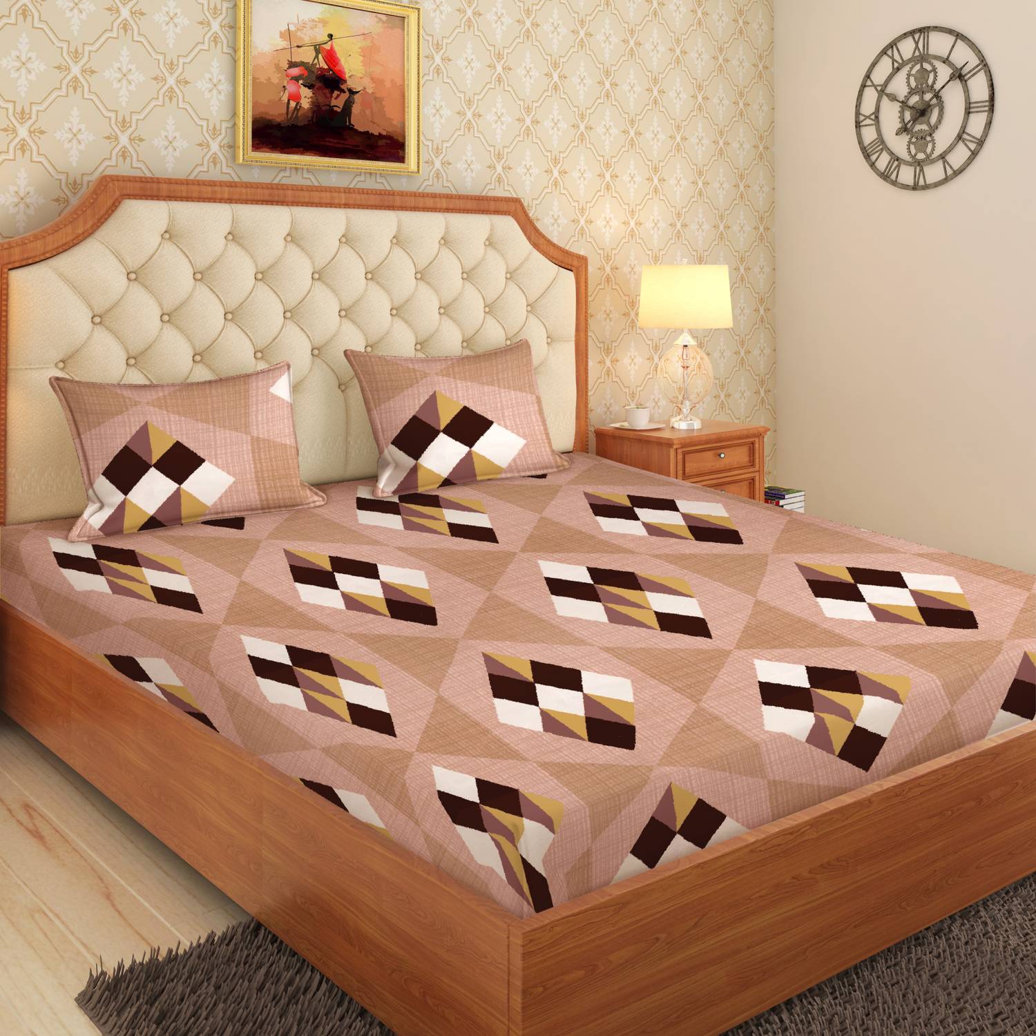 Moca by Monte Carlo Microfiber Double Flat 120 TC Printed 1 Bedsh