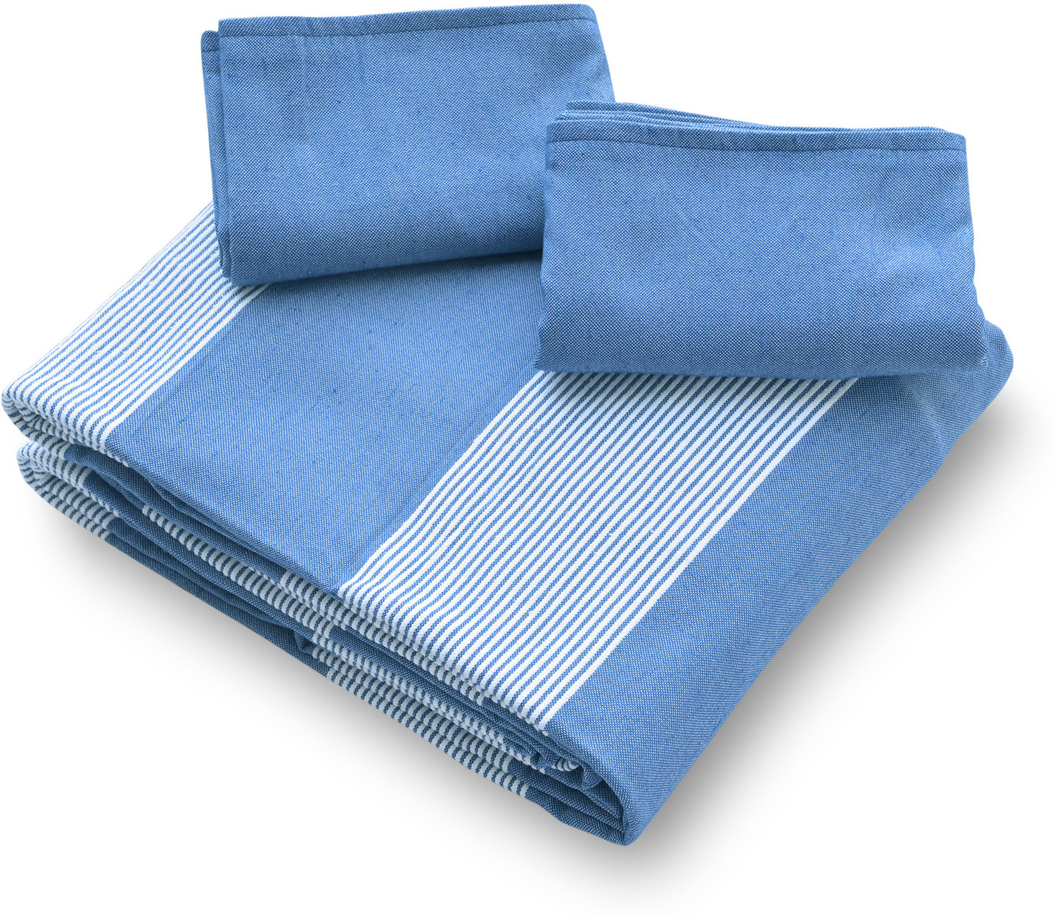 Image of Saral Home Cotton Double Flat 350 TC Striped 1 Bedsheet with 2 Pillow Covers