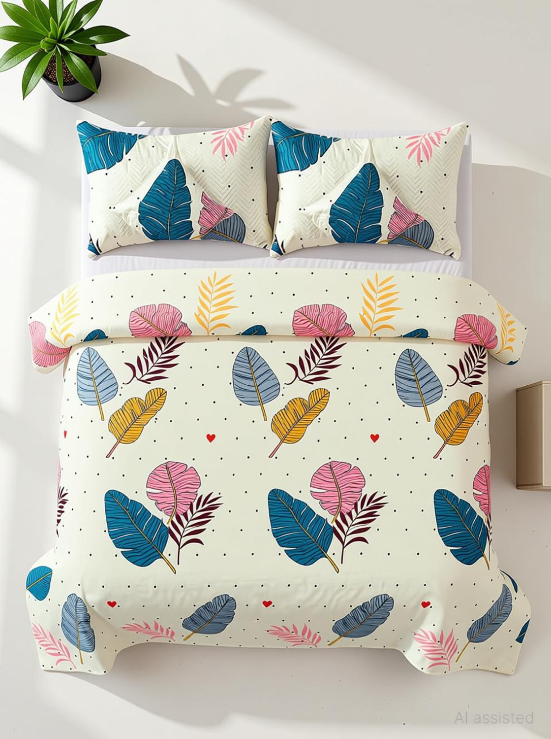 Image of Dizen Star Cotton Queen Sized Bedding Set