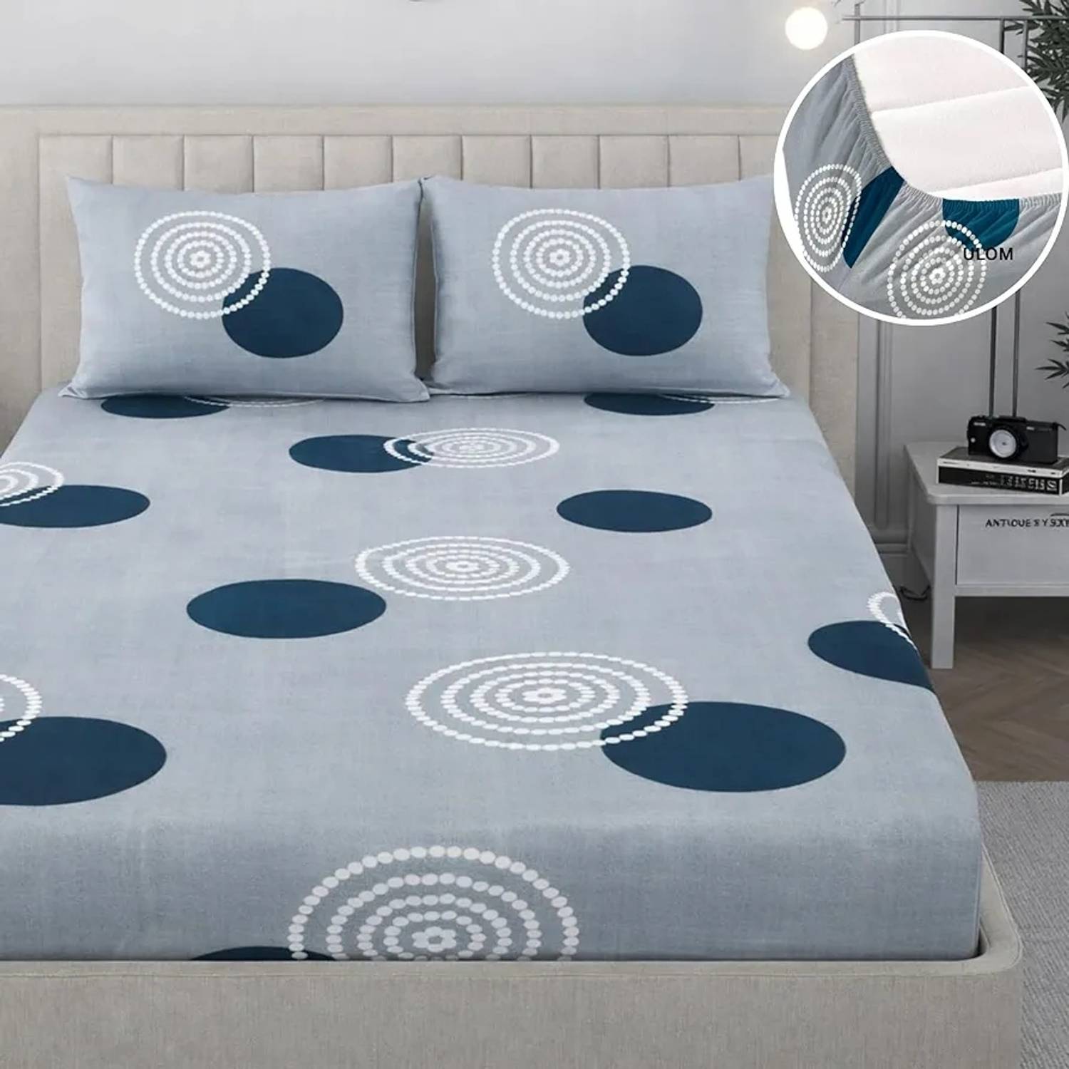vashek King Fitted Microfiber Bedsheet with Pillow Covers - Image 1