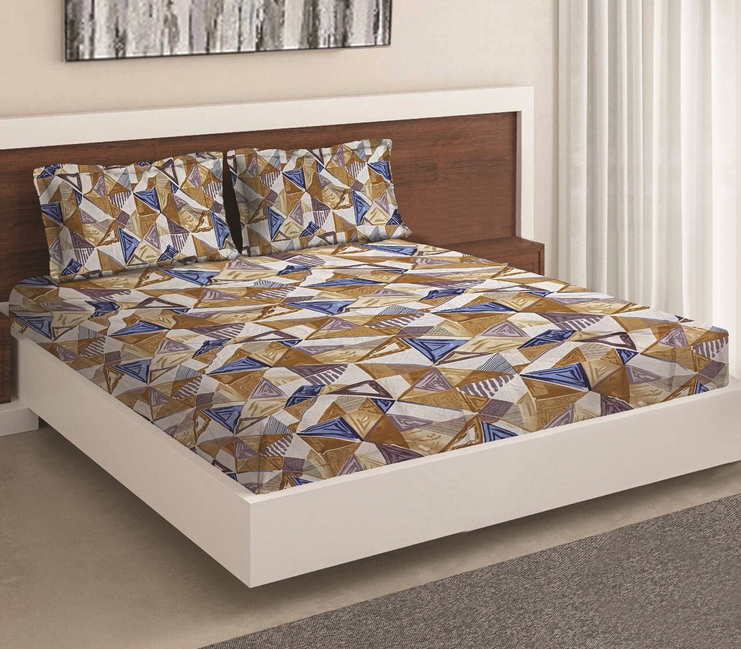 Moca by Monte Carlo Microfiber Double Flat 120 TC Printed 1 Bedsh