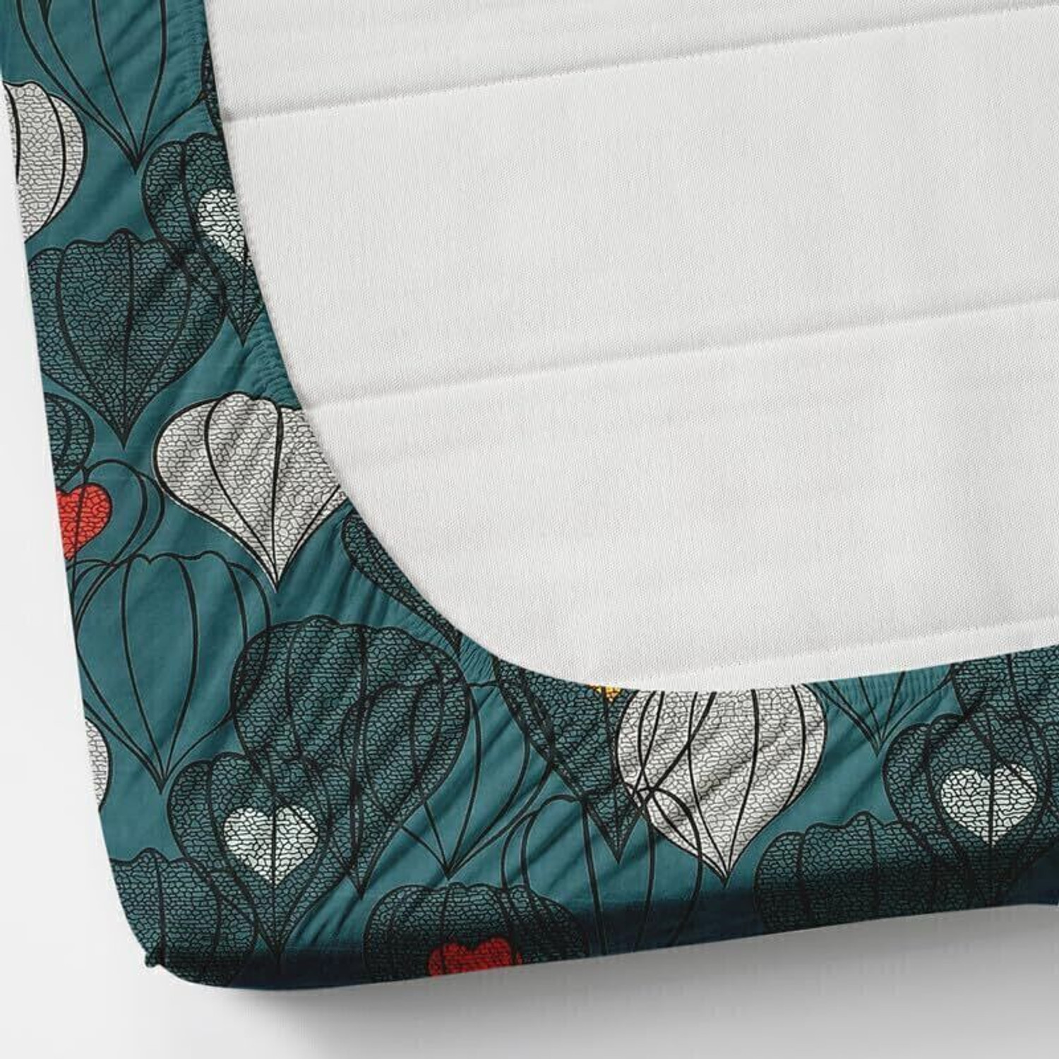 Image of SHOPDEK Microfiber Double, King Fitted (Elastic) 220 TC Floral 1 Bedsheet with 2 Pillow Covers