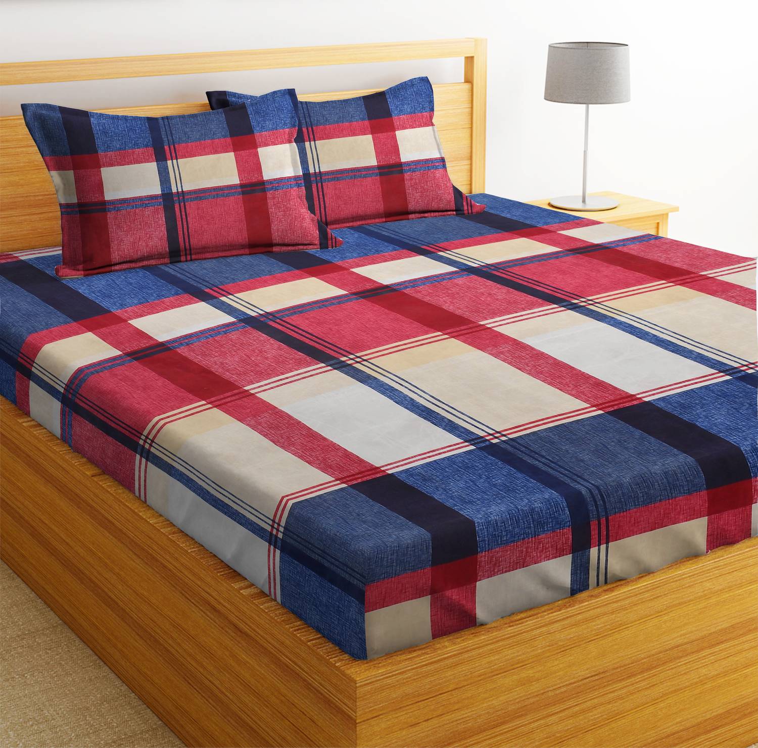 VAS COLLECTIONS Cotton Double Flat 160 TC Floral 1 Bedsheet with