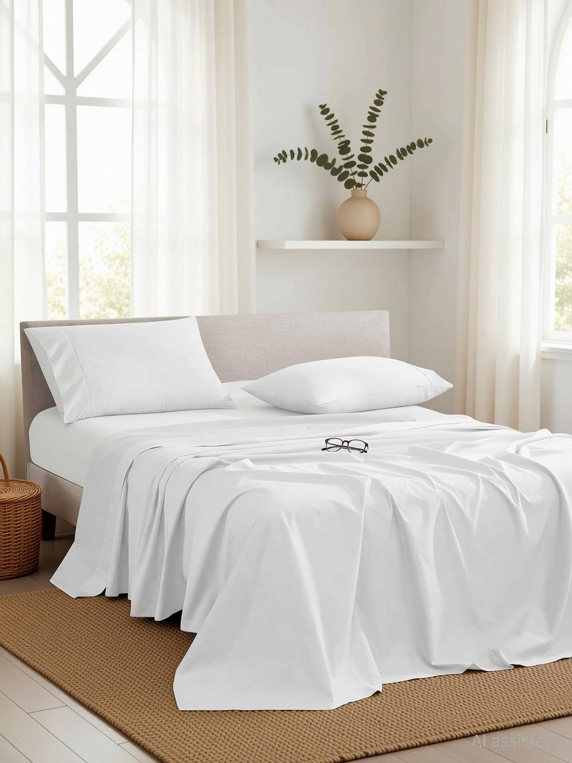 lacoza Cotton King 400 TC Bedsheet with 2 Pillow Covers - Image 1