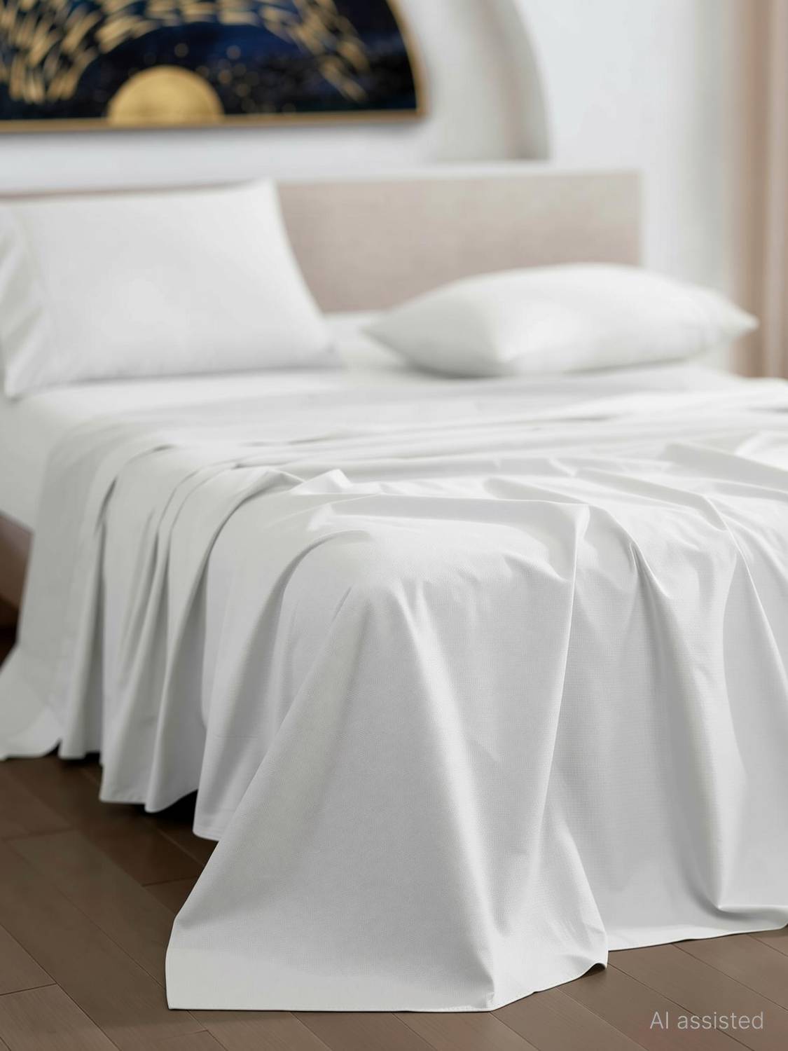 lacoza Cotton King 400 TC Bedsheet with 2 Pillow Covers - Image 3