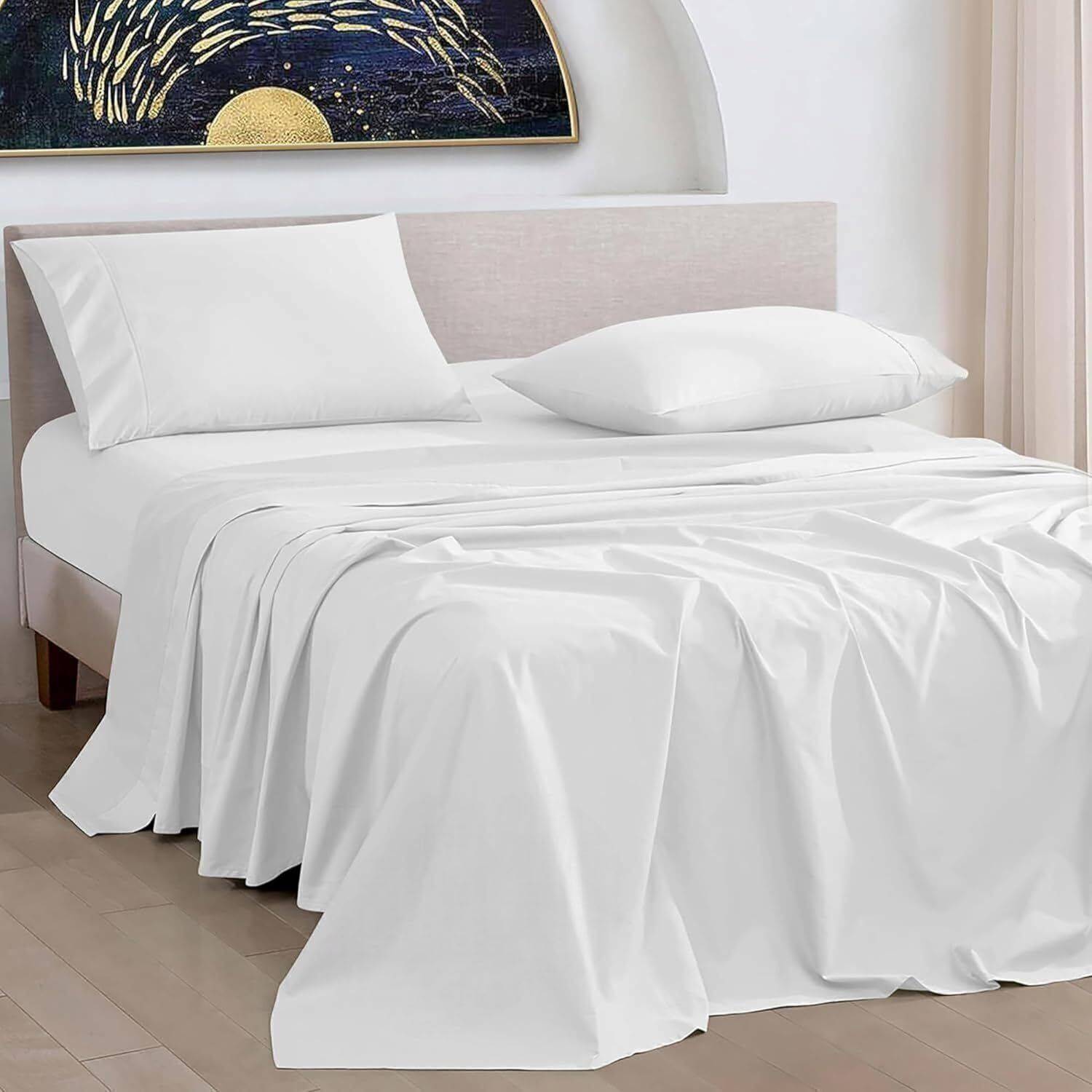 lacoza Cotton King 400 TC Bedsheet with 2 Pillow Covers - Image 4