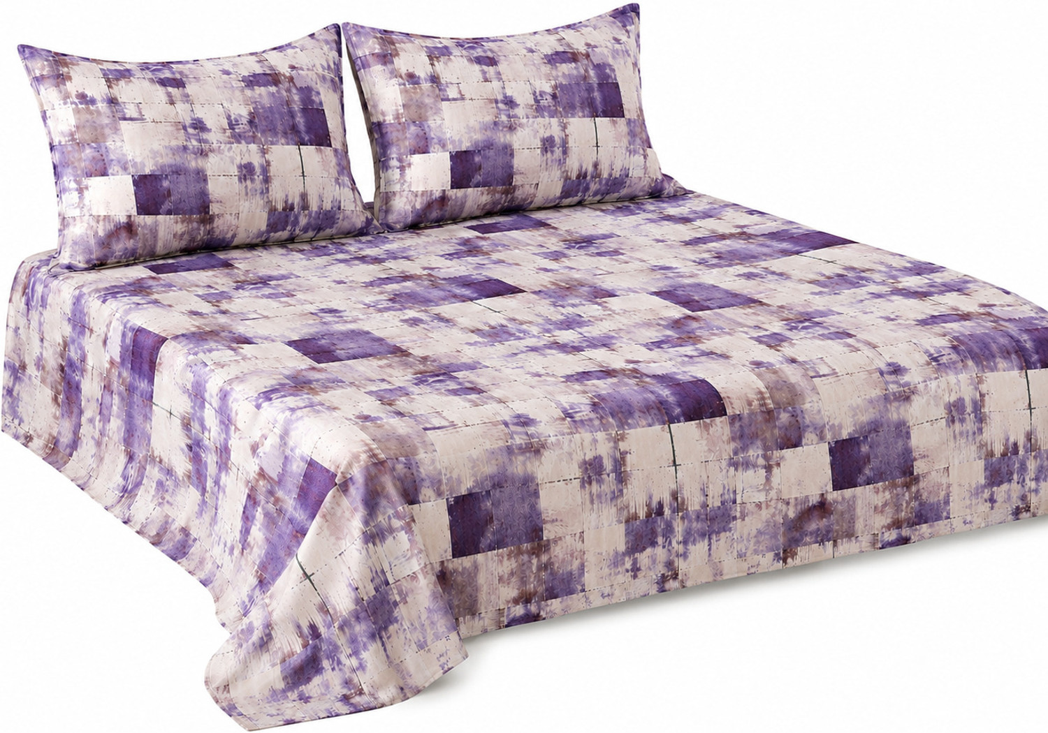 Image of GuruKirpatextil Cotton King Fitted (Elastic) 400 TC Floral 1 Bedsheet with 2 Pillow Covers