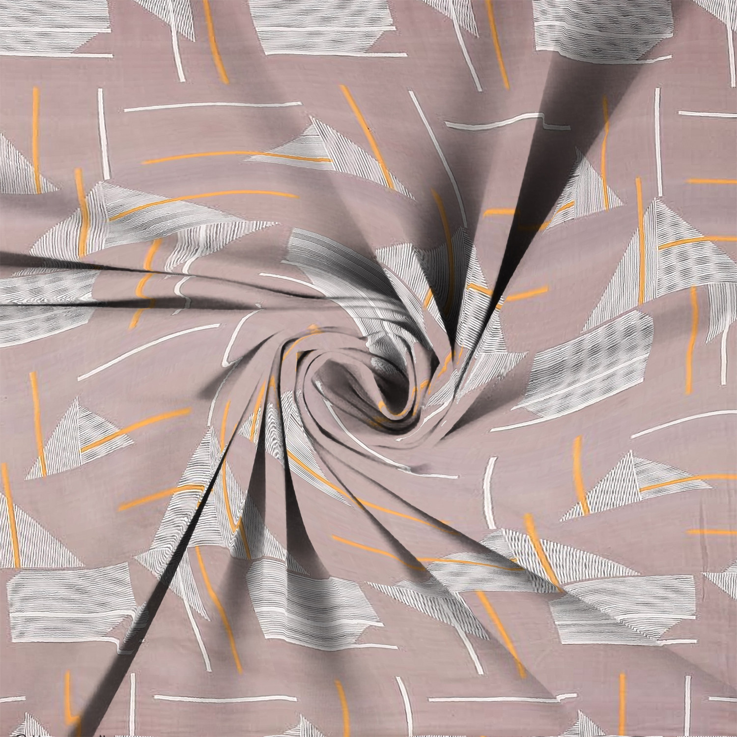 Image of KURRY HOME FURNISHING Microfiber King Fitted (Elastic) 250 TC Abstract 1 Bedsheet with 2 Pillow Covers