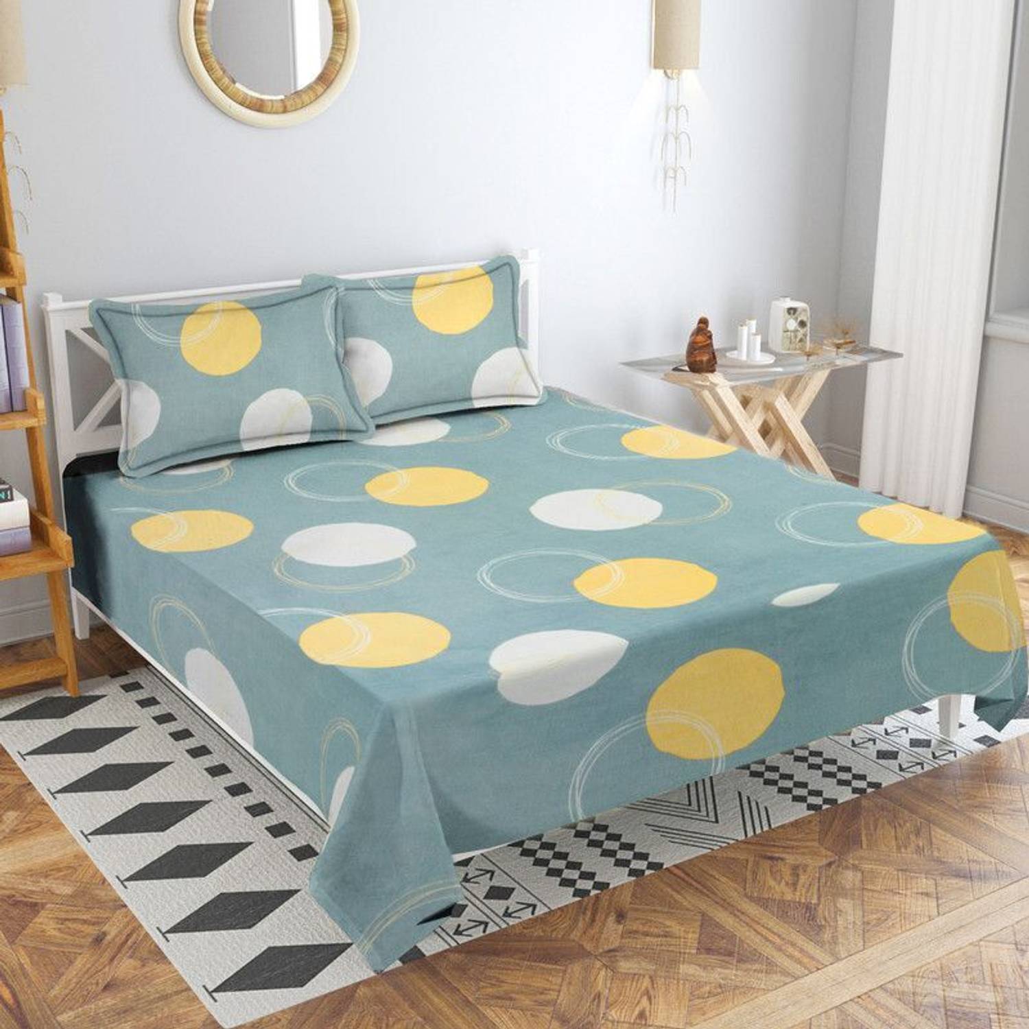 VAS COLLECTIONS Cotton Double Flat 220 TC Printed 1 Bedsheet with