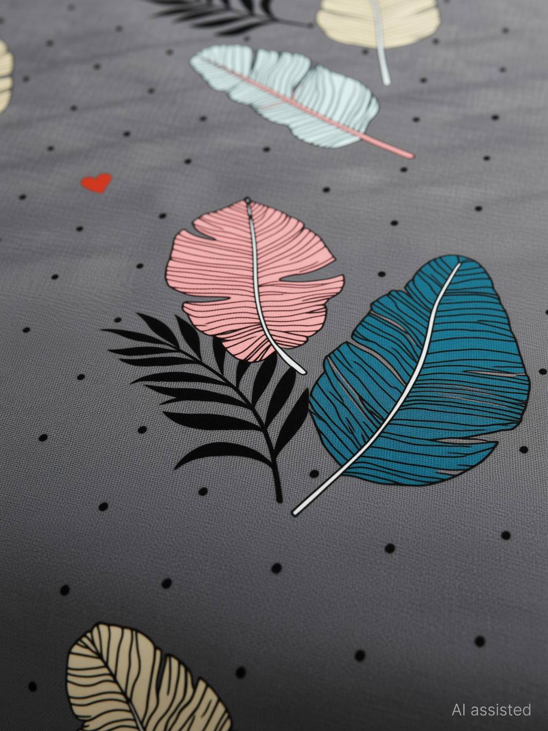 BLUEDOT Cotton Double Fitted (Elastic) 210 TC Printed 1 Bedsheet