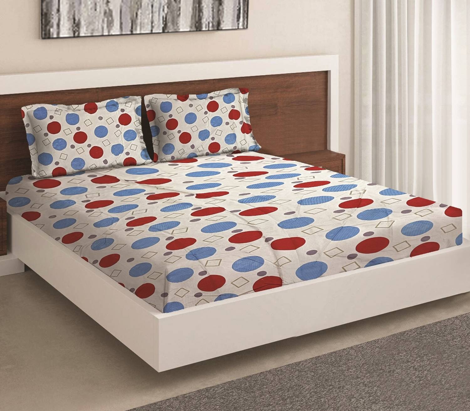 Moca by Monte Carlo Microfiber Double Flat 120 TC Printed 1 Bedsh