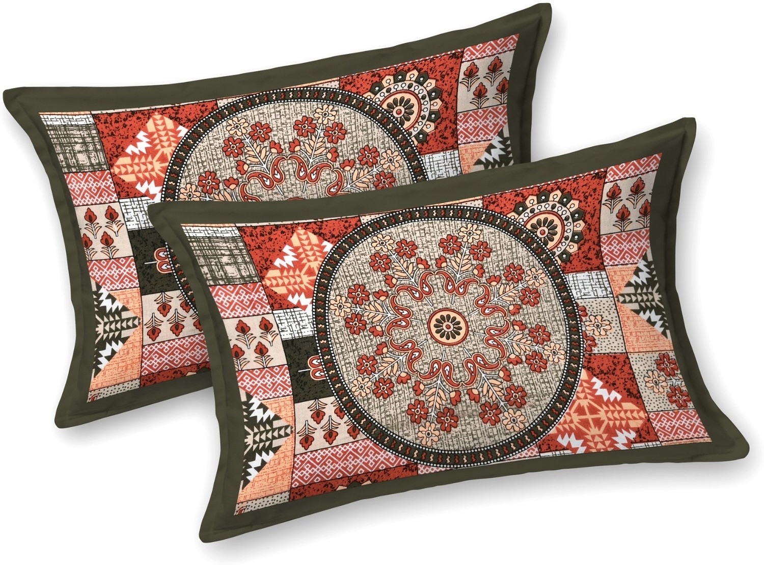 Image of AASHRAE Cotton Double Flat 250 TC Printed 1 AC Bedsheet with 2 Pillow Covers