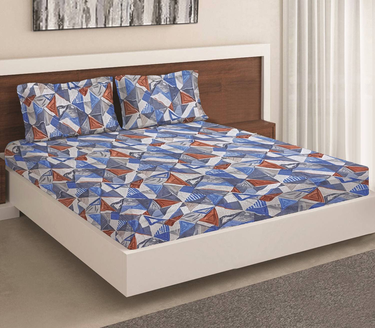 Moca by Monte Carlo Microfiber Double Flat 120 TC Printed 1 Bedsh