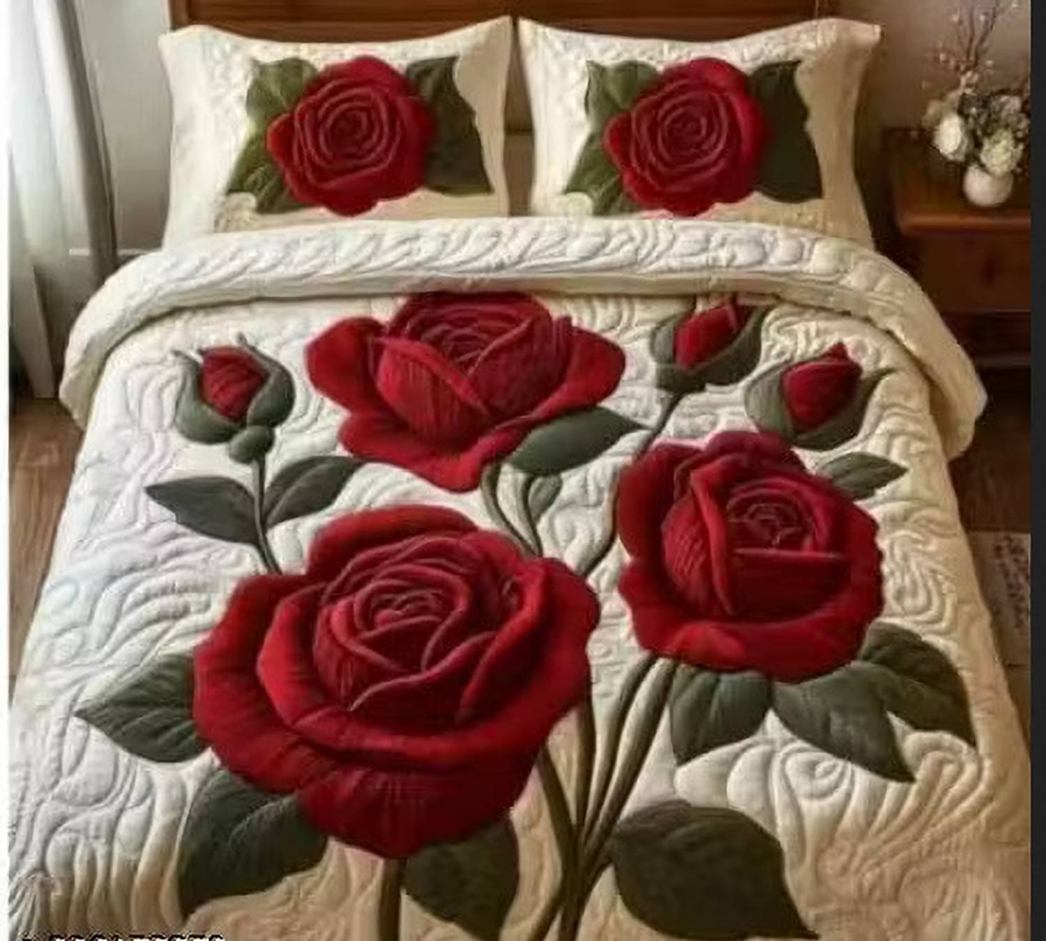 Aarav textile Microfiber King, Double Flat 300 TC Floral 1 Summer Bedsheet with 2 Pillow Covers