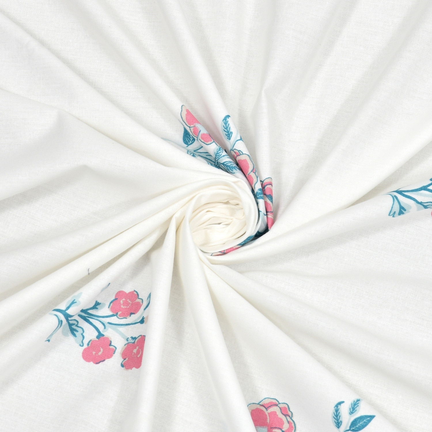 Image of haus & kinder Cotton Double Fitted (Elastic) 186 TC Printed 1 Bedsheet with 2 Pillow Covers