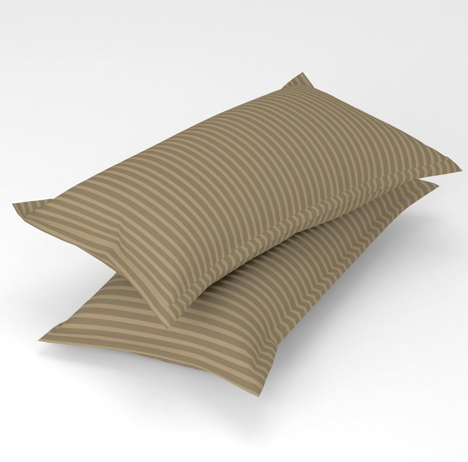 Image of Home Stylish Polycotton Double Flat 240 TC Striped 1 Bedsheet with 2 Pillow Covers