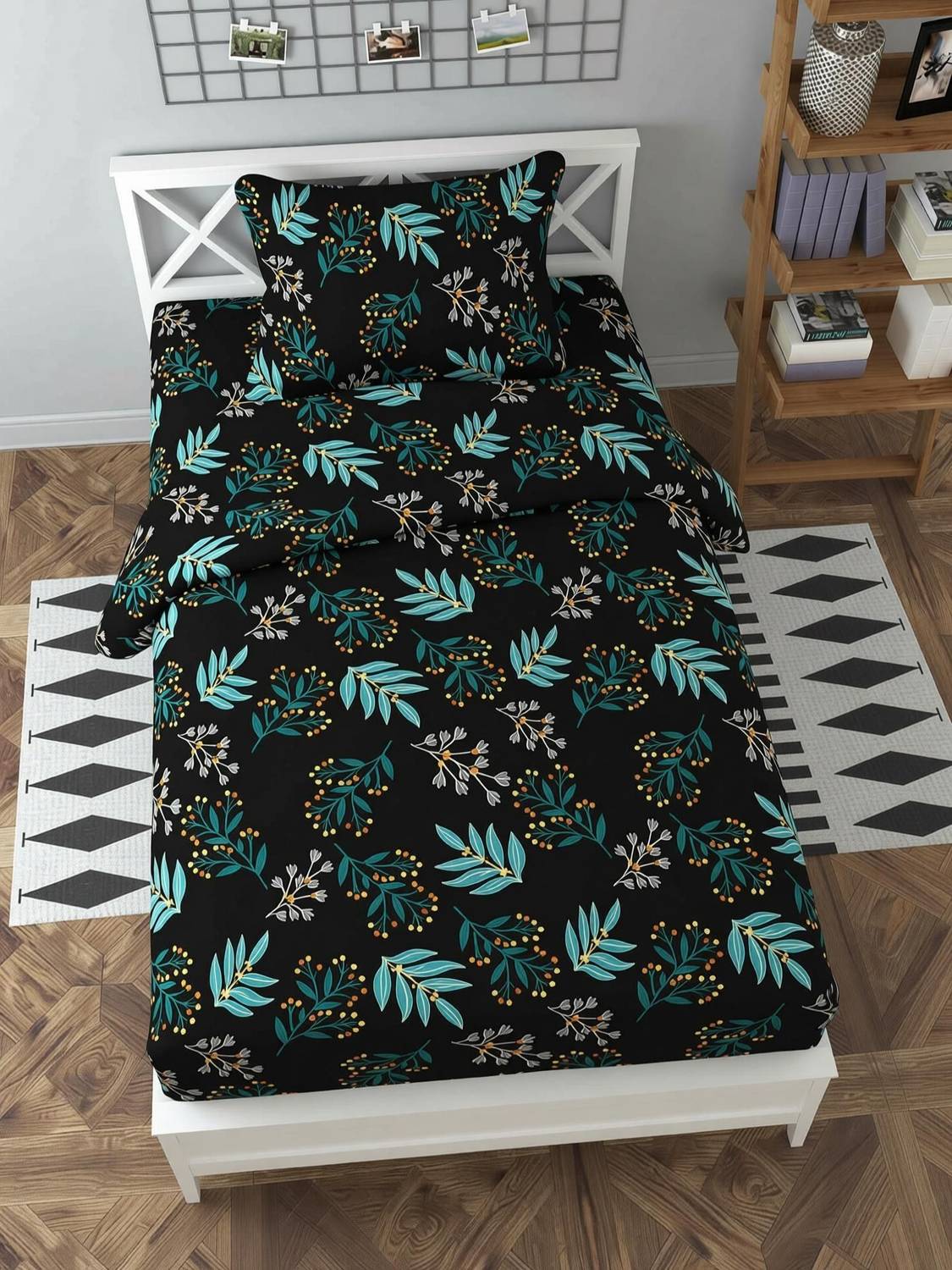Decent Home 144 TC Striped Bedsheet with 2 Pillow Covers - Image 2