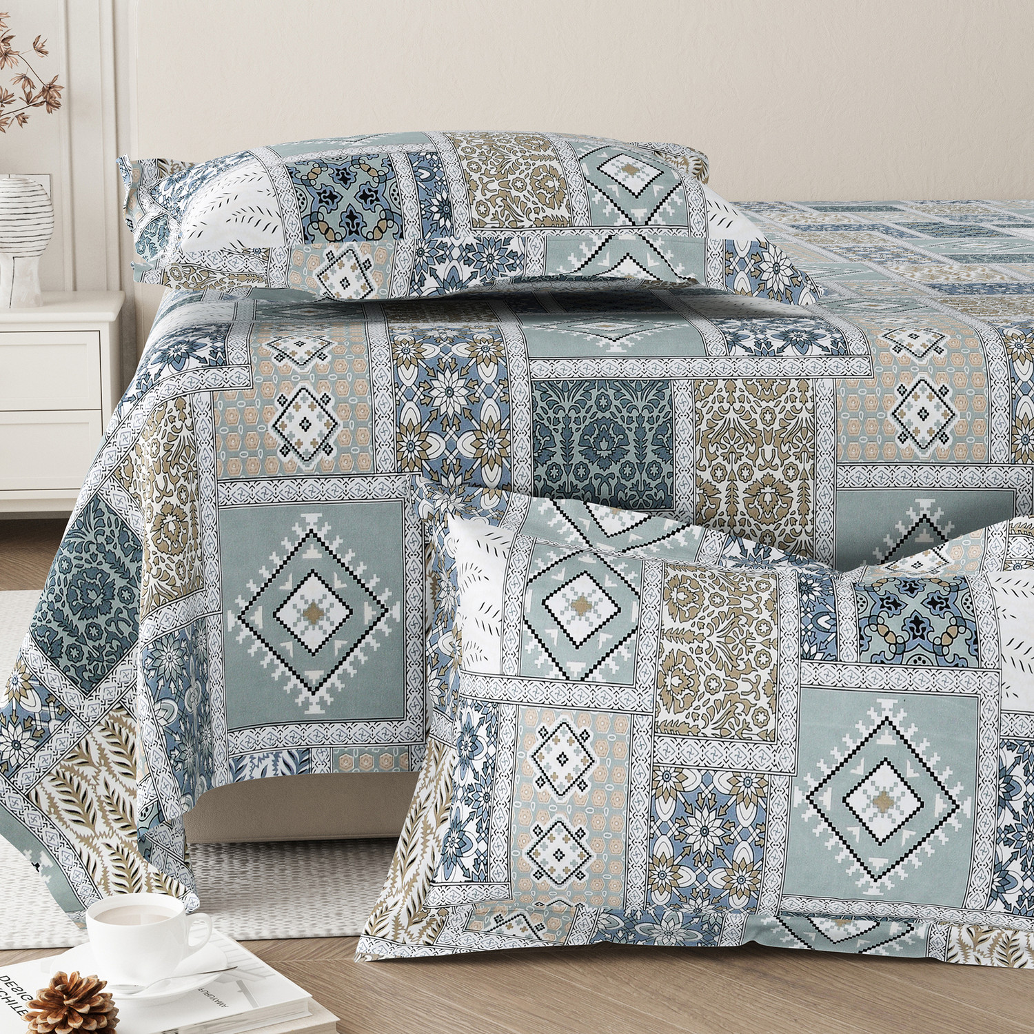 Image of Homeful Style Microfiber Single Flat 160 TC Printed 1 Summer Bedsheet