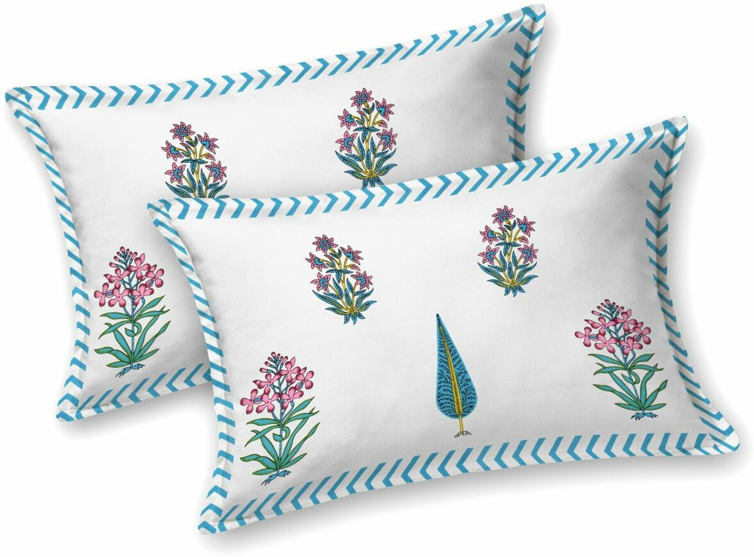 Image of UNIQCHOICE Cotton King Flat 180 TC Floral 1 Bedsheet with 2 Pillow Covers
