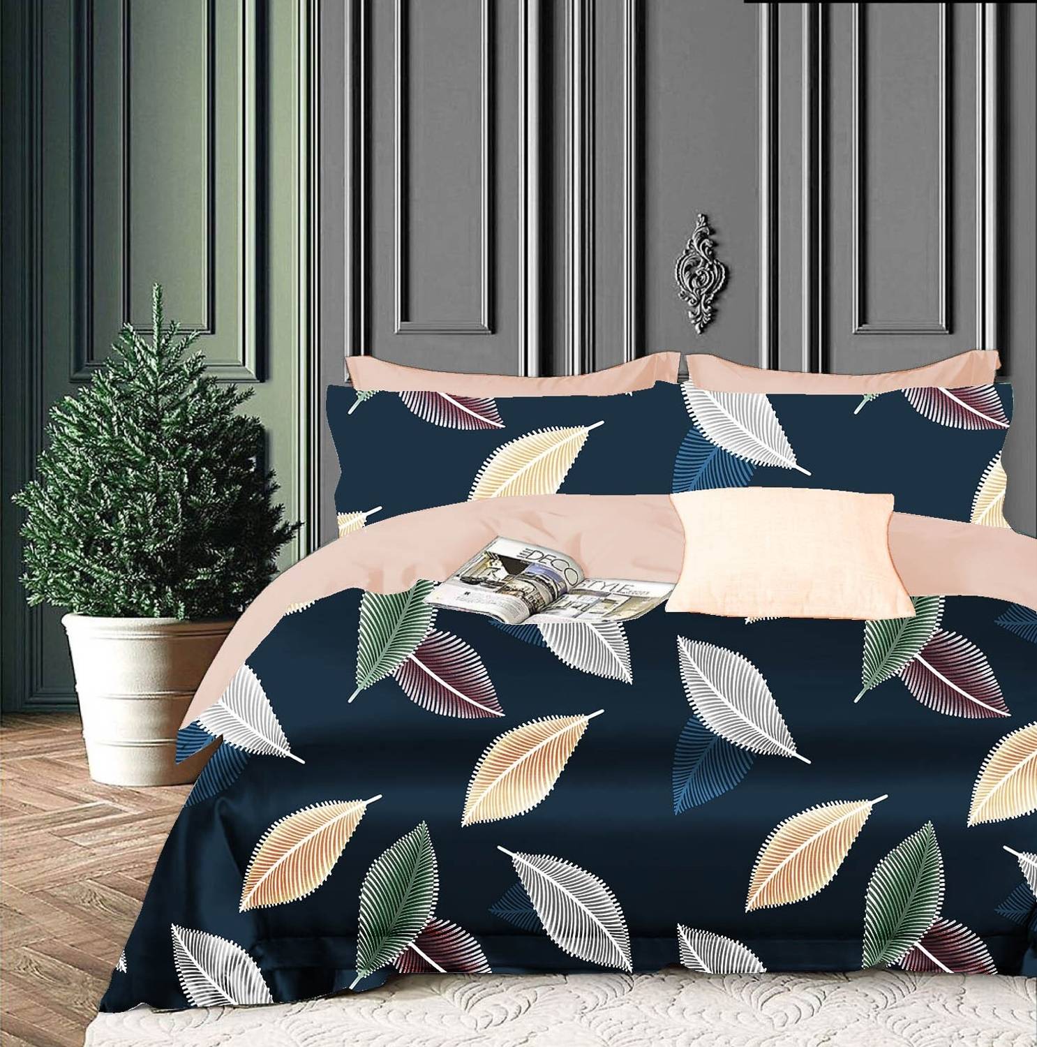 TINDLER KNOTS Microfiber Double Flat 210 TC Floral 1 Bedsheet wit
