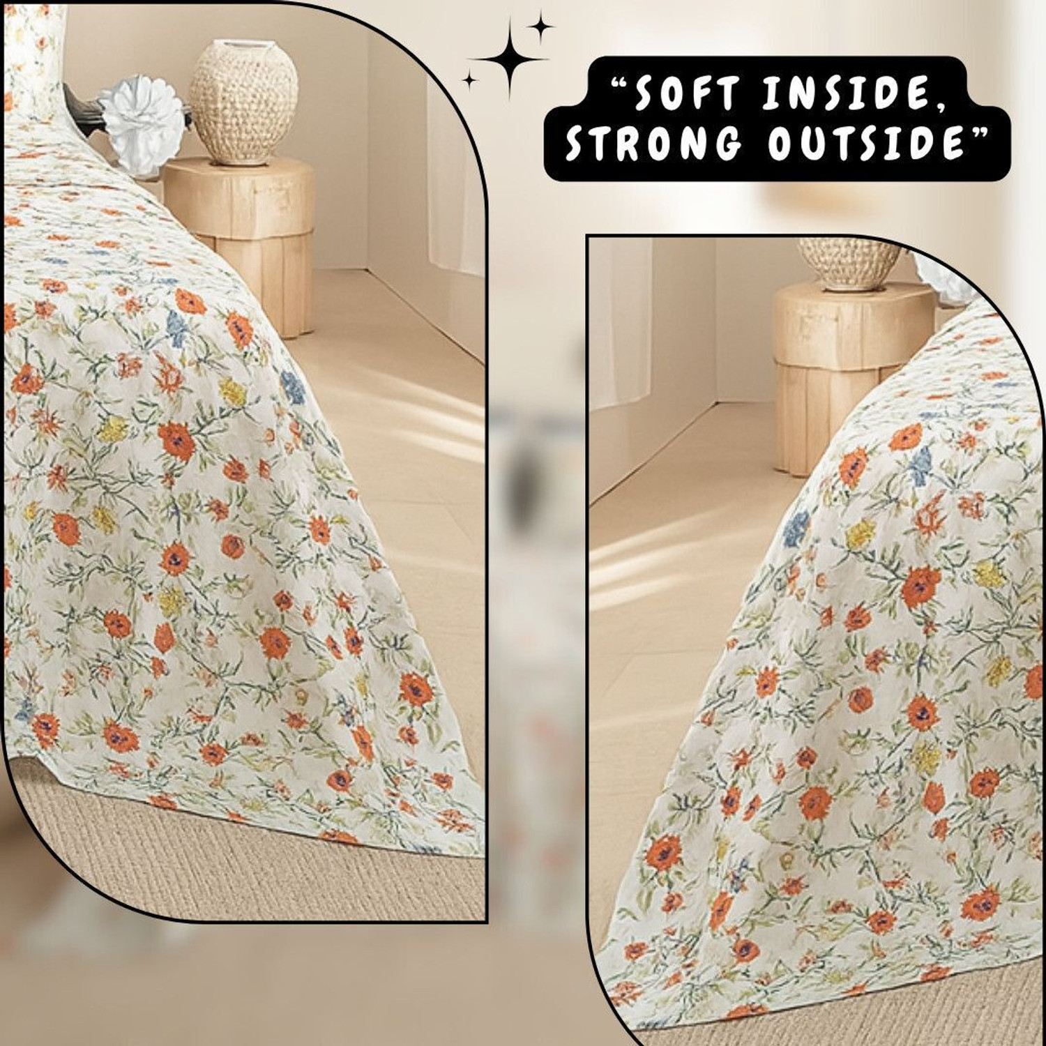 Image of SANMARINO Cotton Super King Flat 220 TC Printed 1 Bedsheet with 2 Pillow Covers