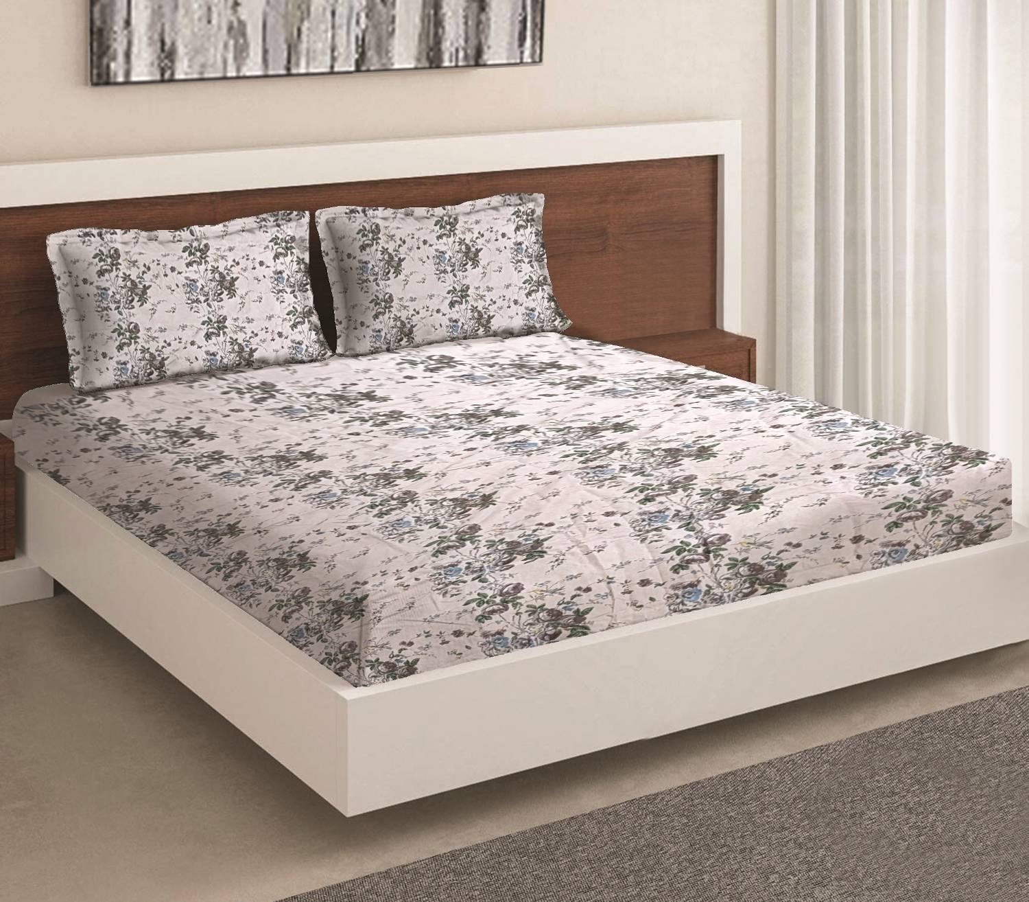 Moca by Monte Carlo Microfiber Double Flat 120 TC Printed 1 Bedsh