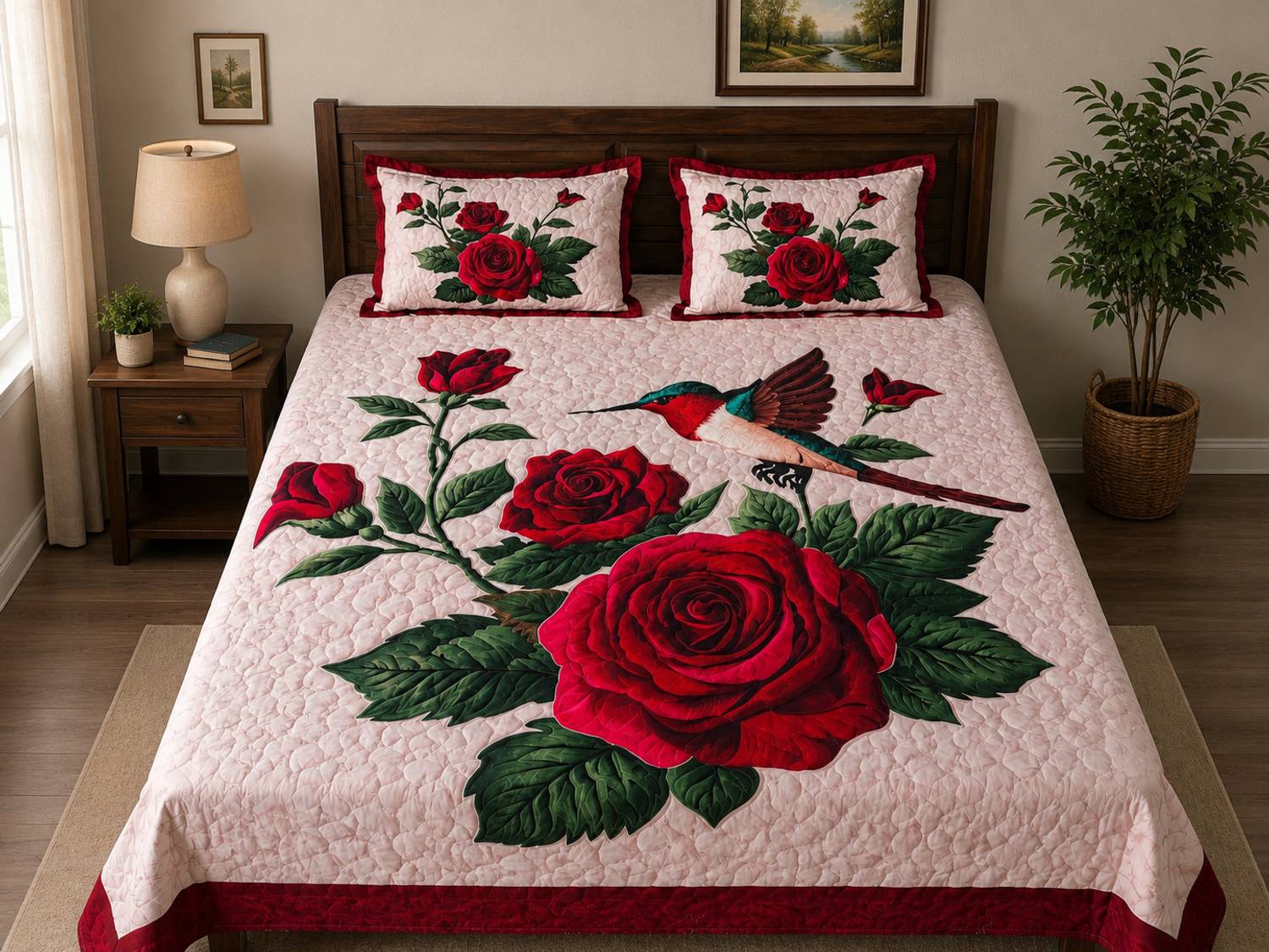 abluent home Microfiber King Flat 300 TC Printed 1 Summer Bedsheet with 2 Pillow Covers