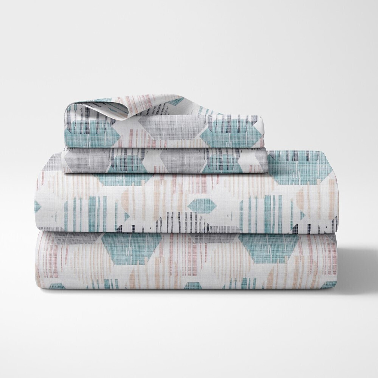 Image of haus & kinder Cotton Double Flat 186 TC Printed 1 Bedsheet with 2 Pillow Covers
