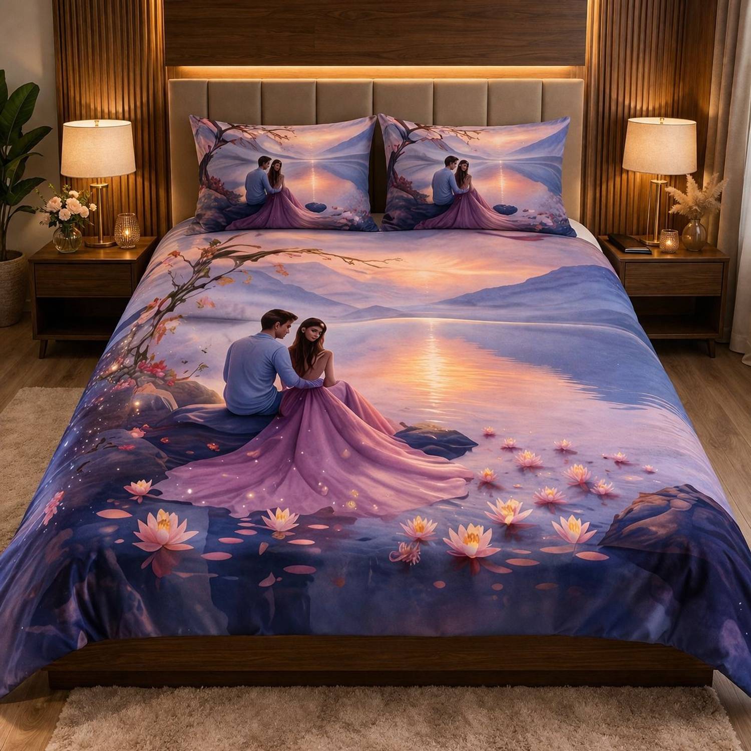 DECORWELL Polycotton King Flat 220 TC Printed 1 Bedsheet (Multico