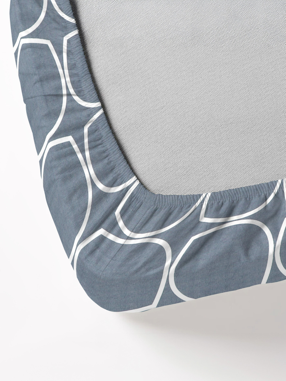 Image of BLUEDOT Cotton Double Fitted (Elastic) 254 TC Printed 1 Bedsheet with 2 Pillow Covers
