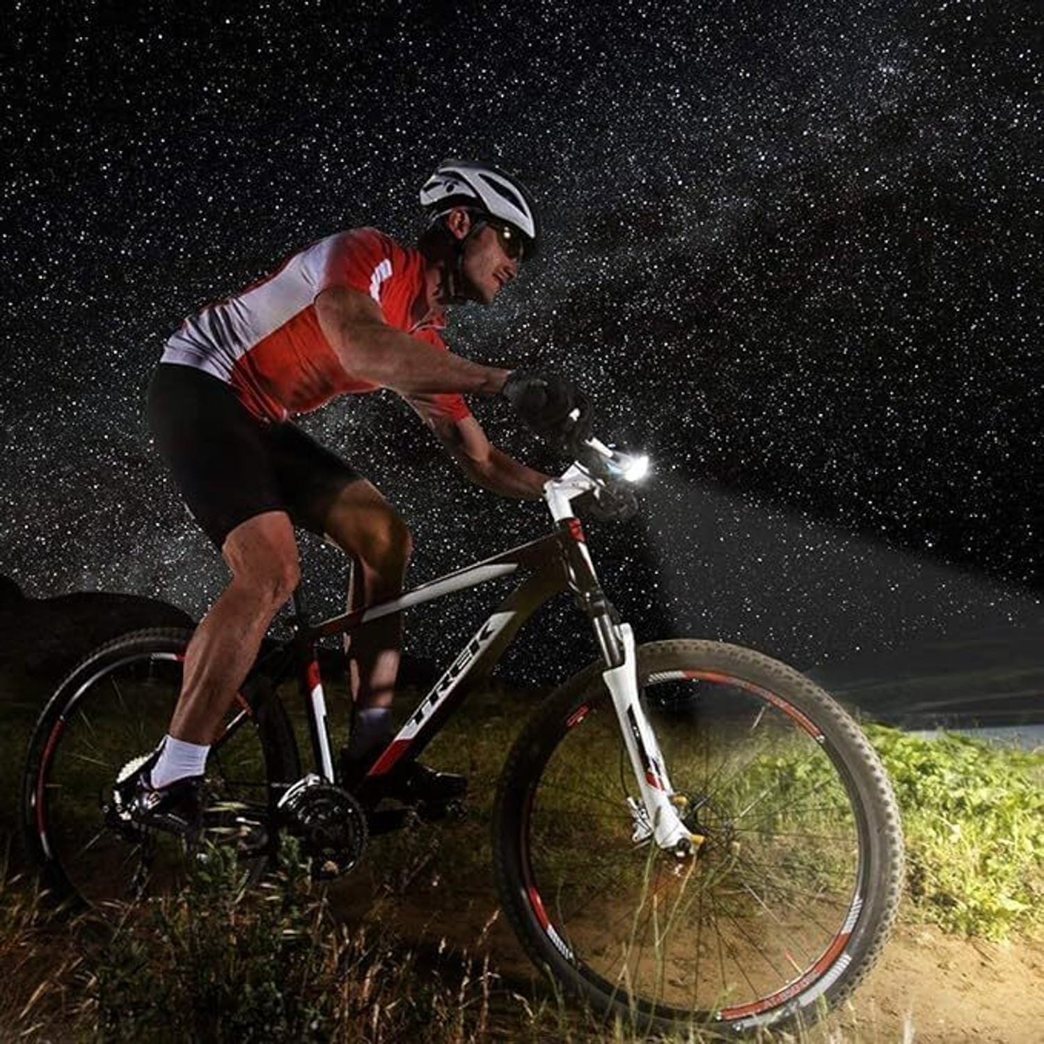 Image of Gymisa Ultra Bright Light with Horn 140 Db, Bicycle Front Headlight,USB Rechargeable Bell (Black)
