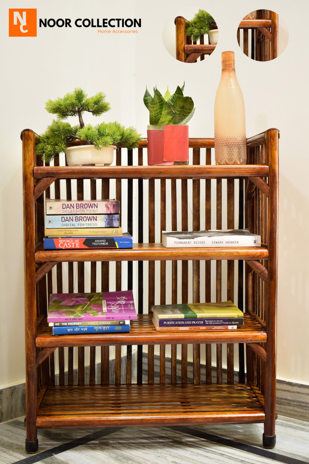 Image of ZAANCREATION RACKNW1 Solid Wood Open Book Shelf