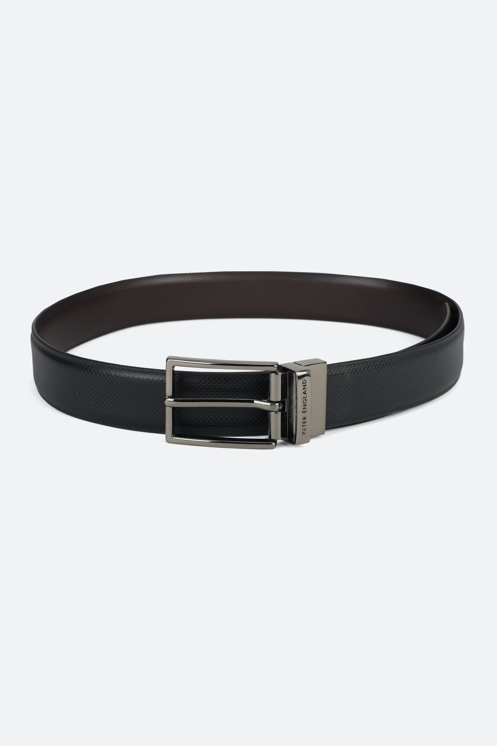 Image of PETER ENGLAND Men Formal Black Genuine Leather Belt
