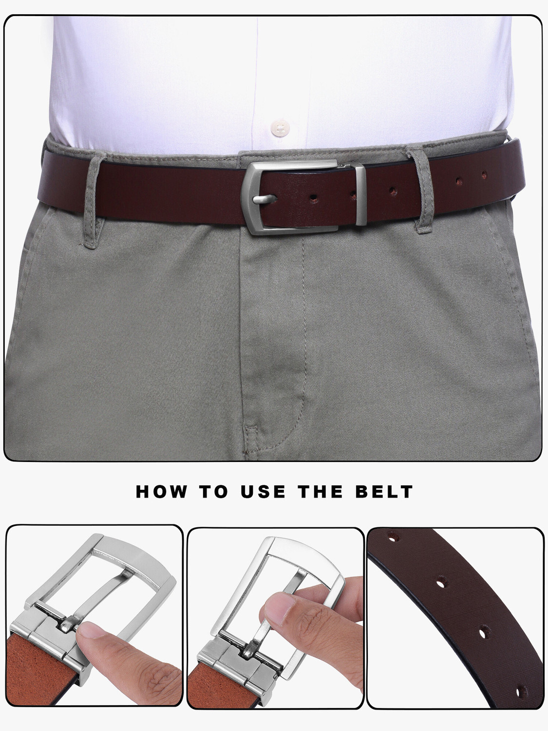 Image of KILLER Men Formal, Casual, Evening, Party Brown Artificial Leather Belt