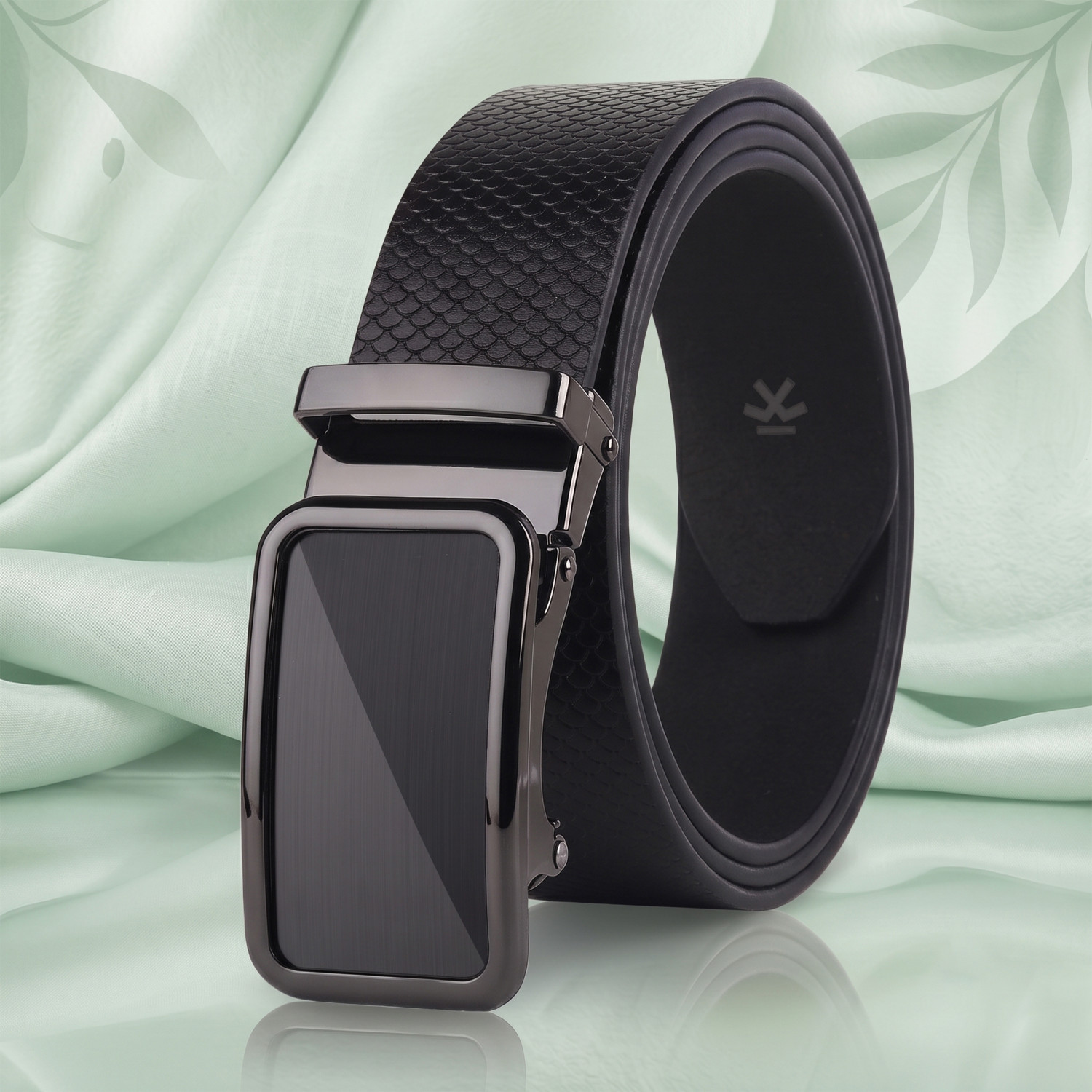 Image of WROGN Men Formal, Casual, Evening, Party Black Genuine Leather Belt
