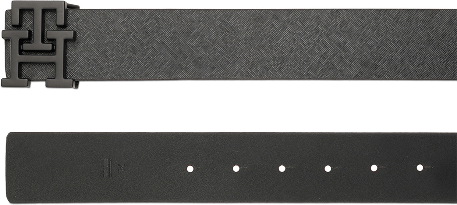 Image of TOMMY HILFIGER Men Casual Black Genuine Leather Reversible Belt