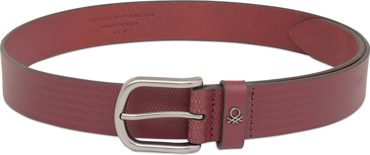 United Colors of Benetton Men Maroon Genuine Leather Belt - Price History