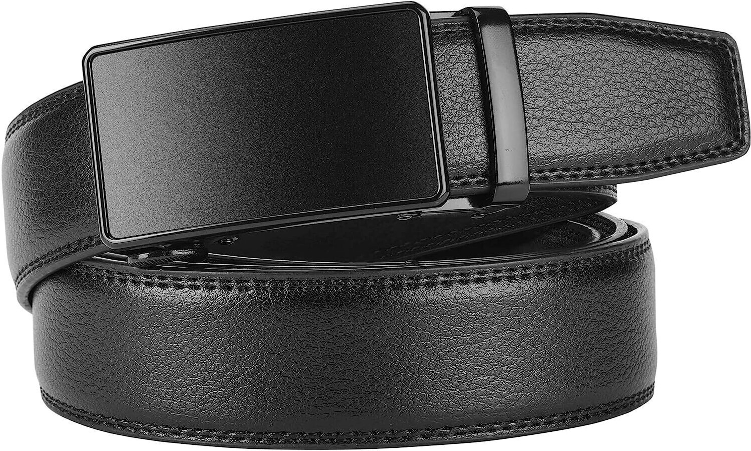 Image of Nexbelt Men Casual, Formal, Evening, Party Black Artificial Leather, Texas Leatherite Belt