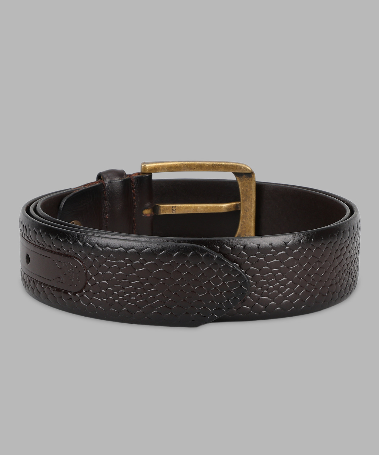 Image of WOODLAND Men Formal Brown Genuine Leather Belt
