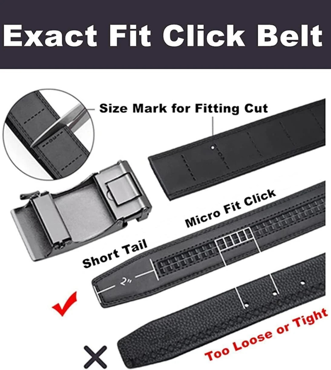 Image of Nexbelt Men Black Artificial Leather, Synthetic Belt