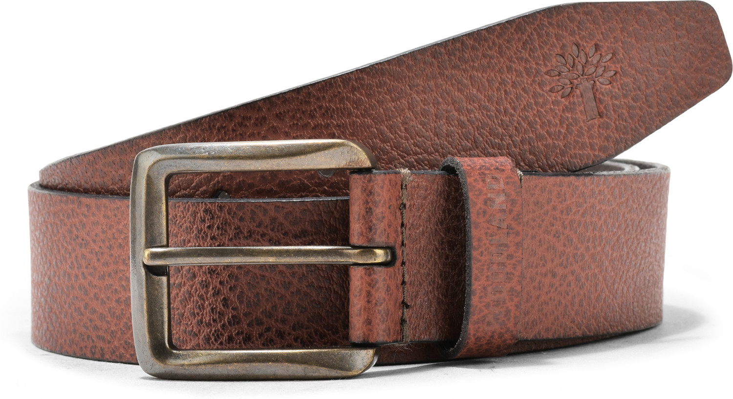 Image of WOODLAND Men Casual Tan Genuine Leather Belt