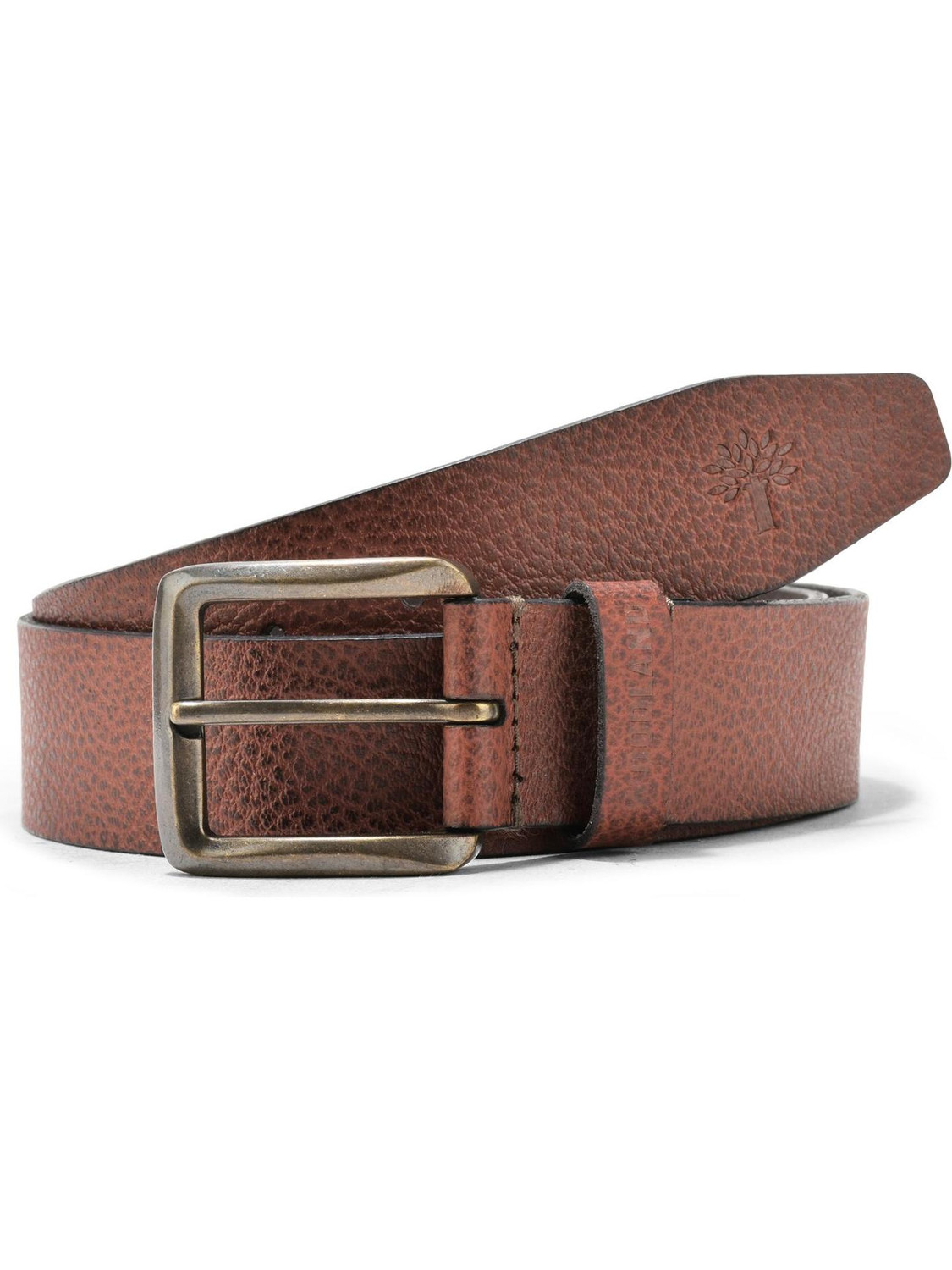 Image of WOODLAND Men Casual Tan Genuine Leather Belt