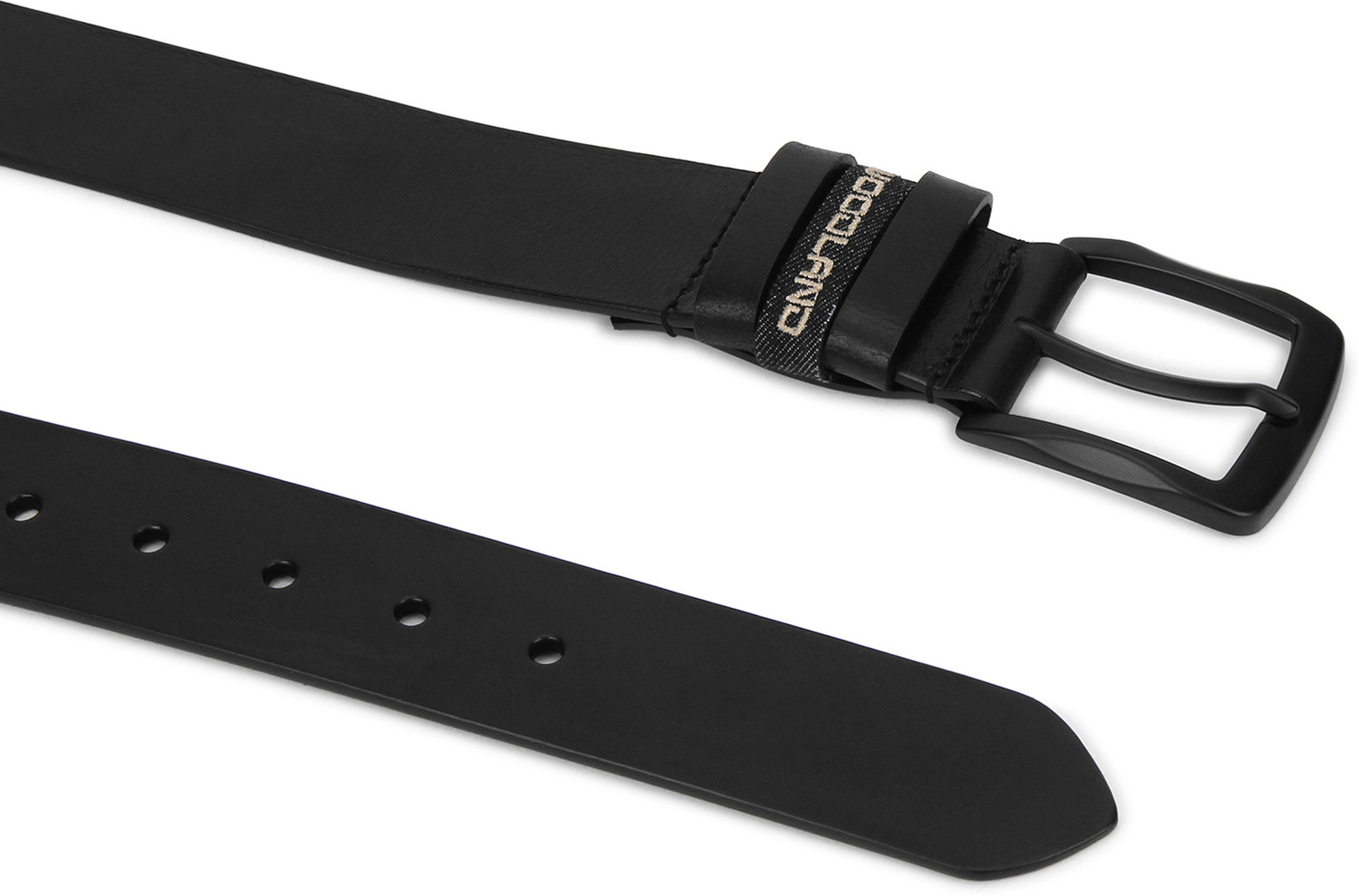 Image of WOODLAND Men Casual Black Genuine Leather Belt
