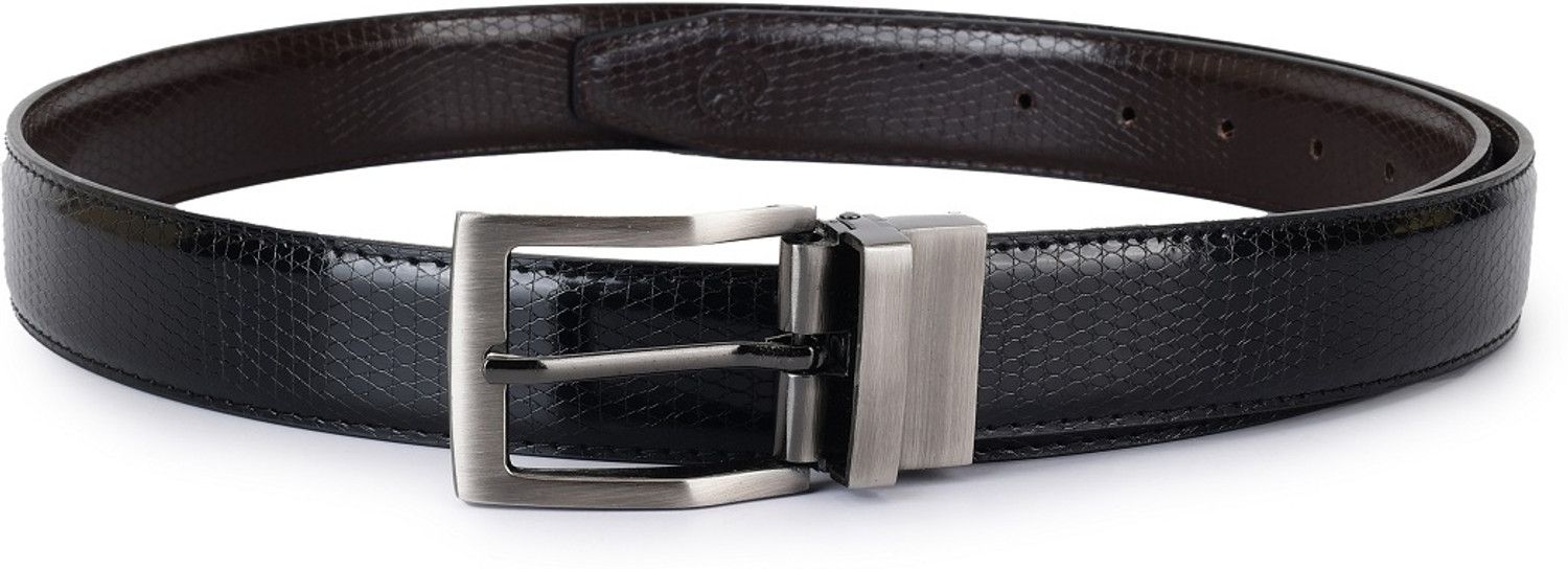 Image of Roadster Men Casual, Formal Black Texas Leatherite Reversible Belt