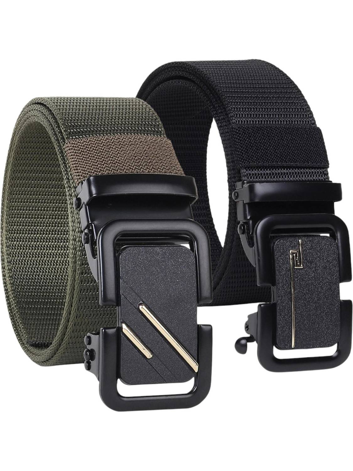 LOOPA Men Black Nylon Belt - Image 1