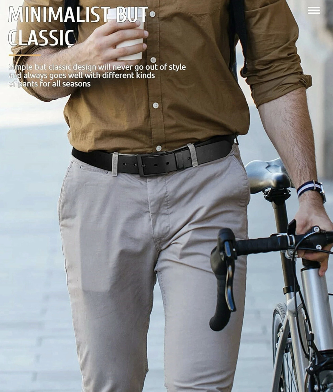 Image of Roadster Men Casual, Evening, Formal, Party Brown Genuine Leather Belt
