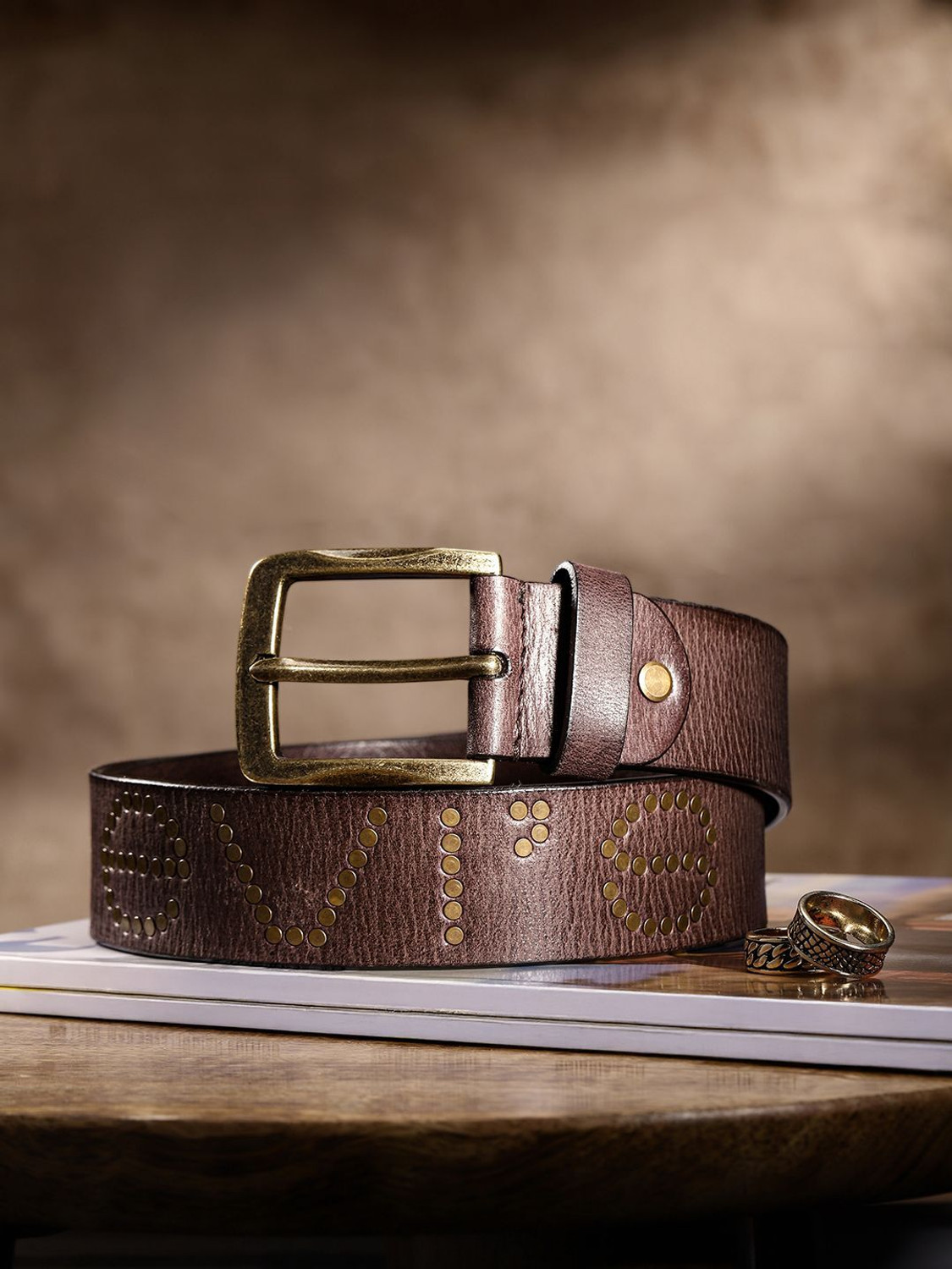 Image of LEVI'S Men Casual Brown Genuine Leather Belt