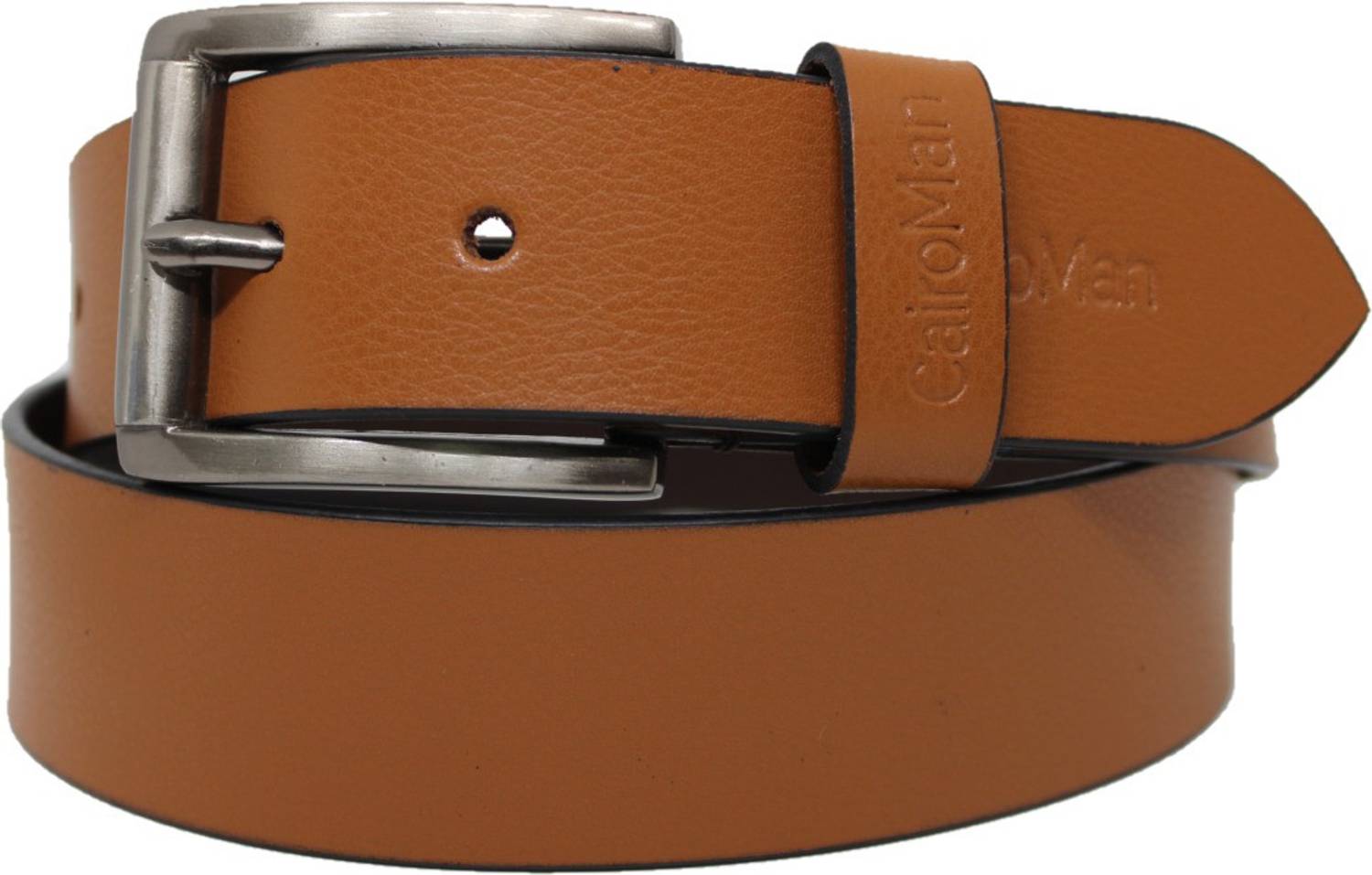 Cairoman Men Formal Tan Genuine Leather Belt